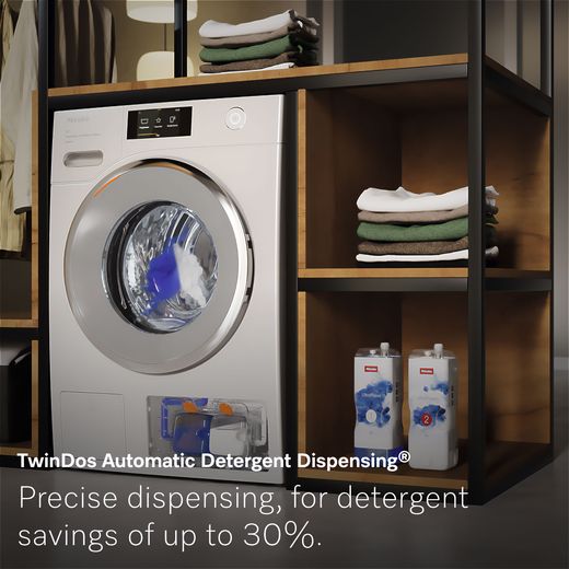 Miele W1 PowerWash & TwinDos WSG883 WCS 9kg Washing Machine with 1400 rpm - White - Annotation - Twin dos shot